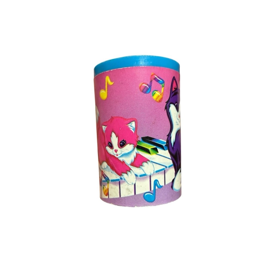 Vintage 1990s Lisa Frank Kitty Kitten Cat Kaleidoscope Mini Blue Pink Purple VTG